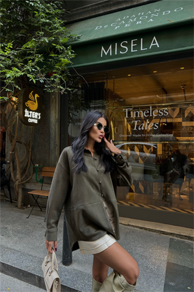 SÜET GÖMLEK - Haki