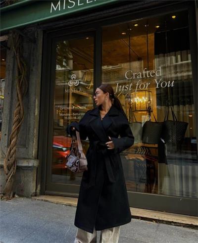 SÜET TRENCH - Siyah