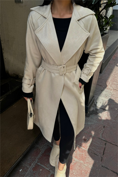 SÜET UZUN KABAN - Taş