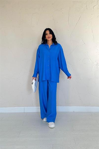 Saks Alice Gömlek Ve Bol Kesim Pantolon Takım