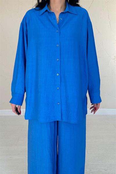 Saks Alice Gömlek Ve Bol Kesim Pantolon Takım