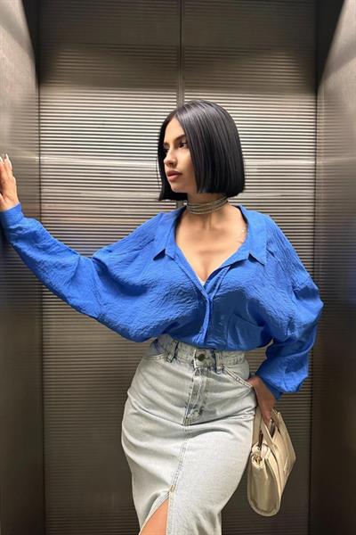 Saks Tek Cepli Bedensiz Cruz Gömlek