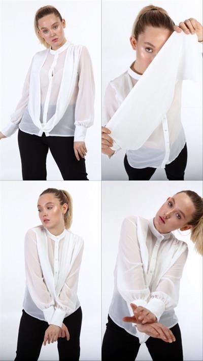 Şal Haki̇m Yaka Gömlek