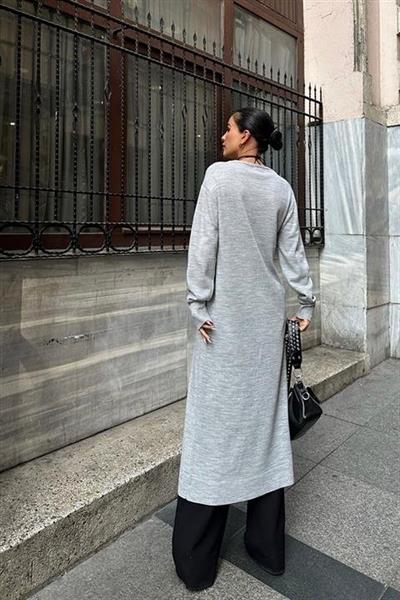 Sandy Düğmeli Uzun Hırka 5100-23