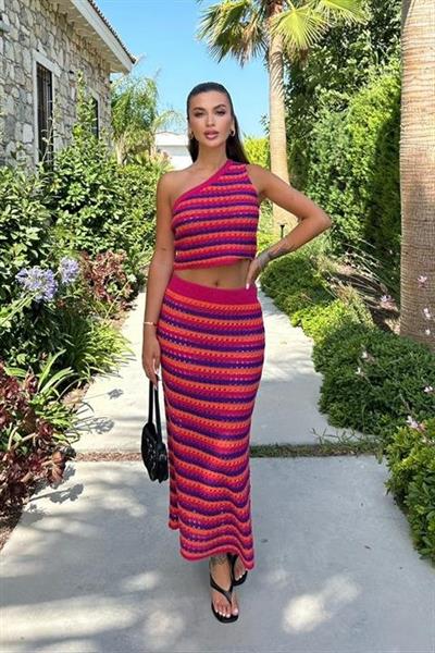 Sandy Renk Geçişli Crop Takım 9857