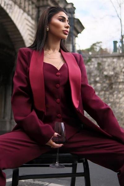 Saten Detaylı Büstiyer Pantolon Takım 10024