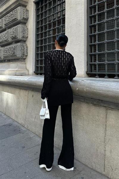 Selvia Ajurlu Biyeli Pantolon Takım 9957