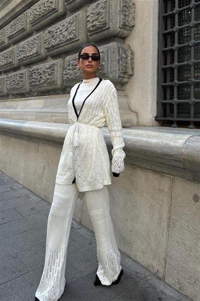 Selvia Ajurlu Biyeli Pantolon Takım 9957