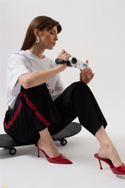 Şerit Detay Palazzo Pantolon