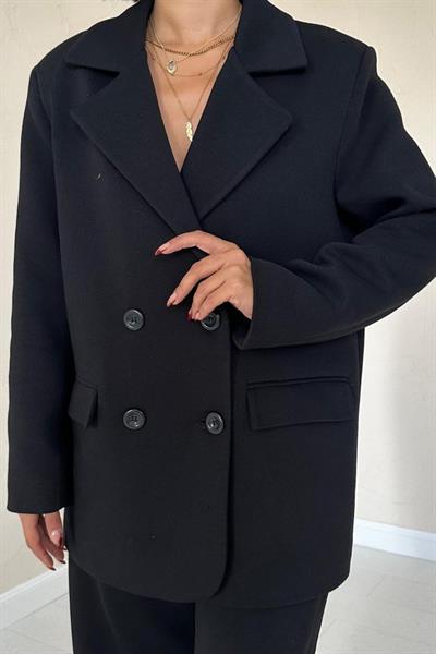 Siyah 3-İplik Comfort Ceket Ve Pantolon Takım