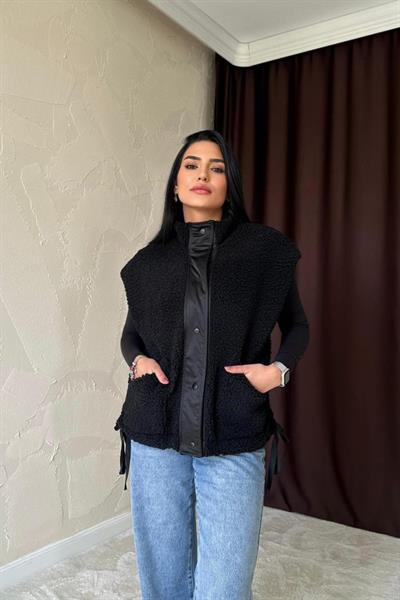 Siyah Cepli Kısa Yelek