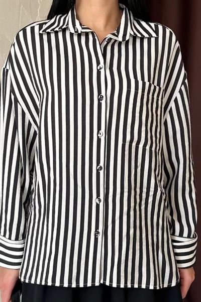 Siyah Çizgili Gömlek