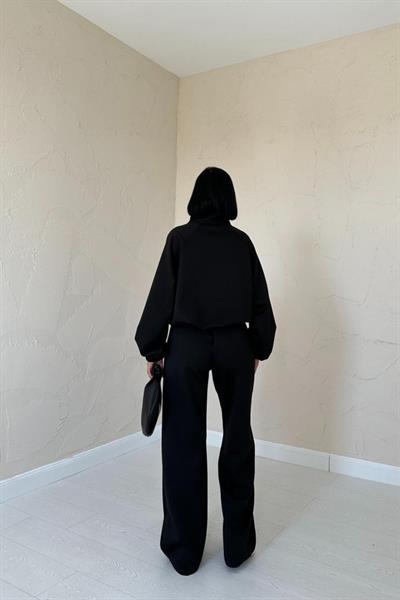 Siyah Dik Yaka Eşofman Takım