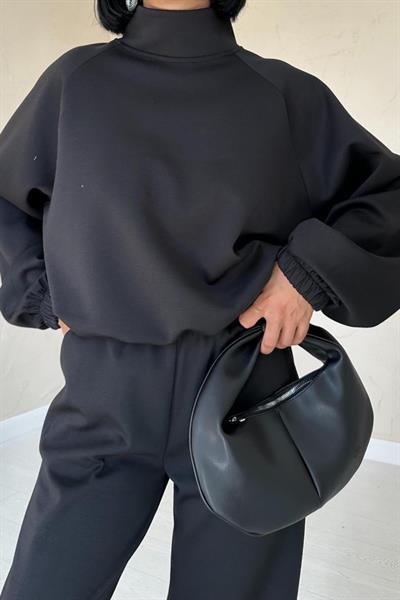 Siyah Dik Yaka Eşofman Takım