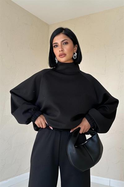 Siyah Dik Yaka Eşofman Takım