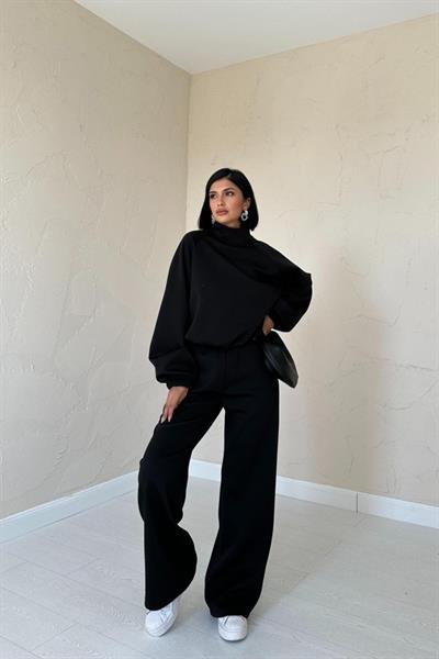 Siyah Dik Yaka Eşofman Takım