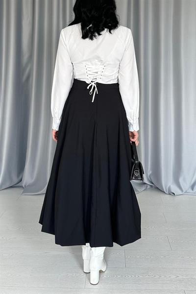 Siyah Uzun Balon Etek