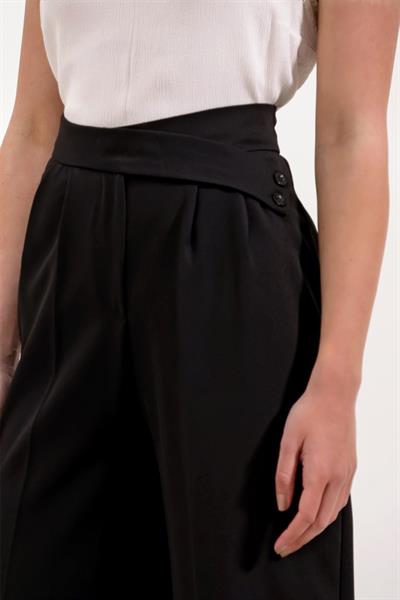 Siyah Yüksek Bel Palazzo Pantolon 6646