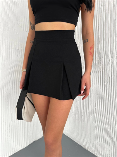 Şortlu Etek - Siyah