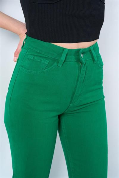 Strong Düz Pantolon - Benetton Yeşili
