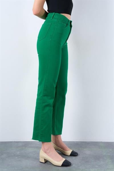 Strong Düz Pantolon - Benetton Yeşili