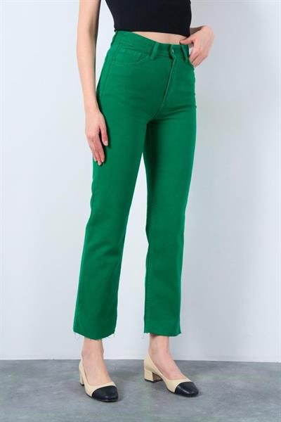 Strong Düz Pantolon - Benetton Yeşili