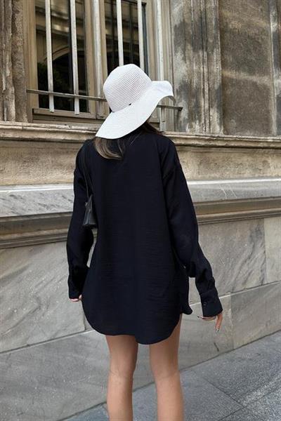 Sunshine Taş Detaylı Keten Gömlek 3393-08