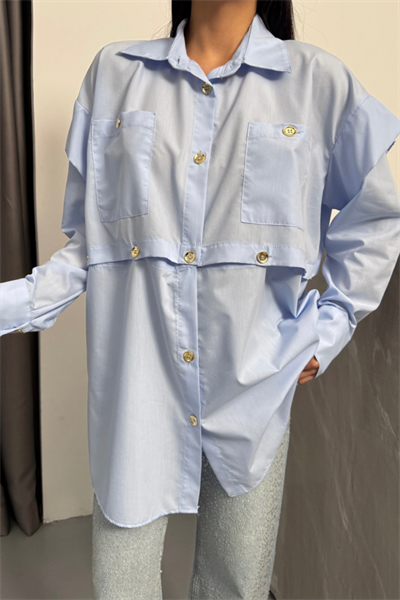 TASARIM GÖMLEK - Bebe Mavi