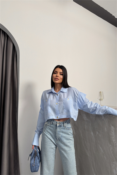 TASARIM GÖMLEK - Bebe Mavi