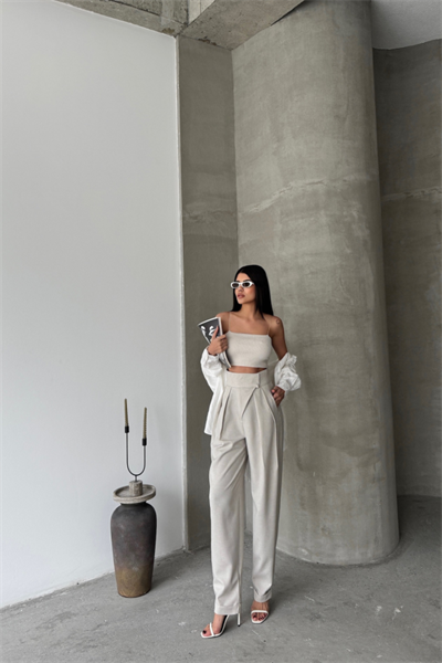 TASARIM PANTOLON - Bej