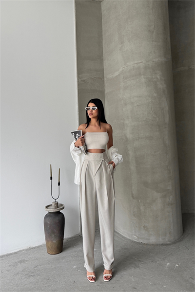 TASARIM PANTOLON - Bej