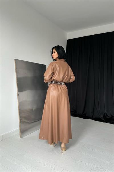 Taba Garnili Etekli Deri Takım