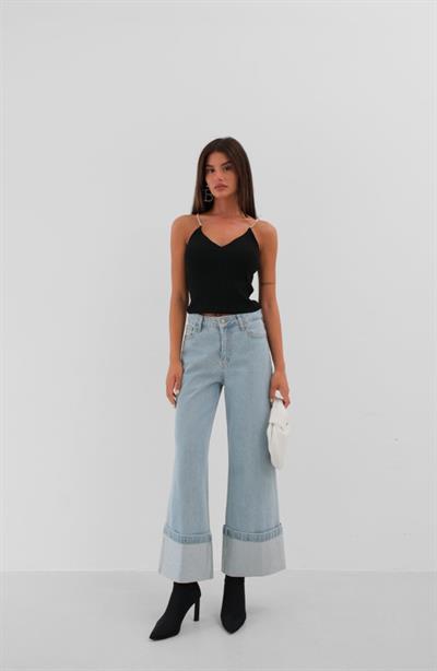 Taş Askılı Triko Bluz