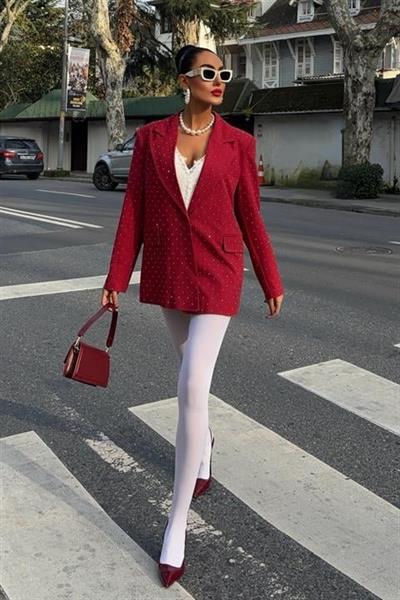 Taş Detaylı Premium Blazer Ceket 6122