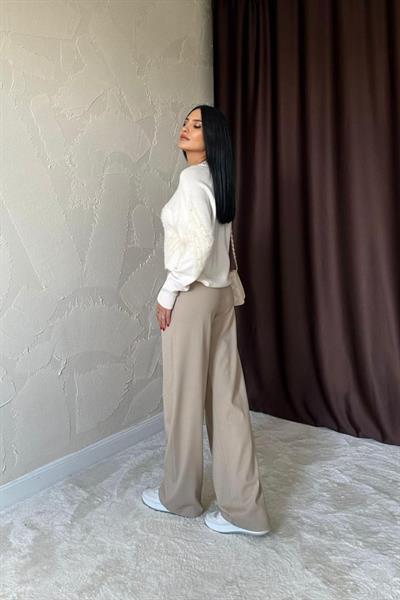 Taş Zikzak Boncuklu Triko Kazak