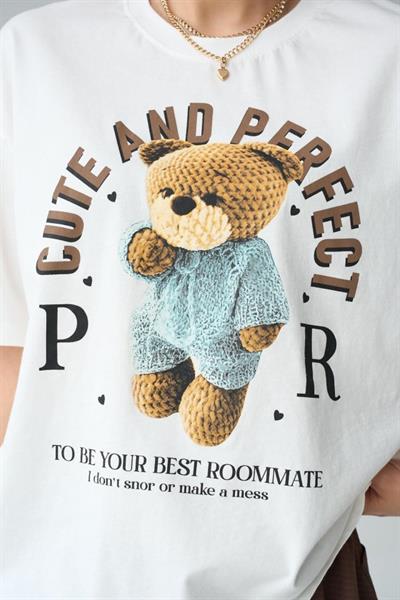 Teddy Bear T-Shirt - Krem