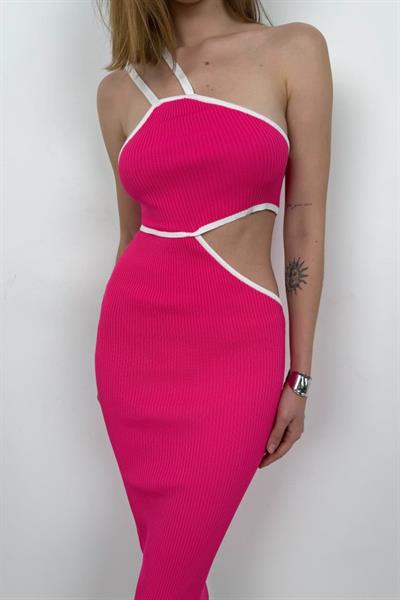 Tek Omuz Bel Dekolteli Elbise