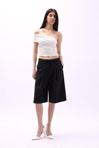 Tek Omuz Büzgülü Bluz