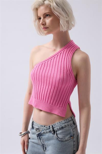 Tek Omuz Örgü Bluz