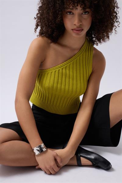 Tek Omuz Örgü Bluz