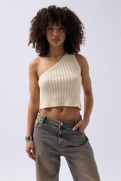 Tek Omuz Örgü Bluz