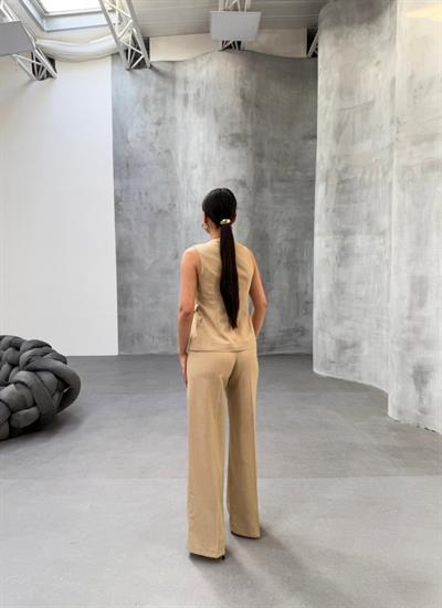 Ti̇na Asi̇metri̇k Yelek Pantolon İki̇li̇ Takim