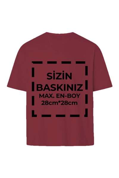 Tişört Tasarla 24/1 Kumaş - Bordo
