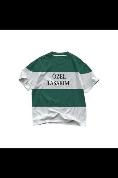 Tişört Tasarla Parçali İki İplik Oversize