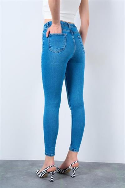Toptan Mavi Kot Pantolon - 246