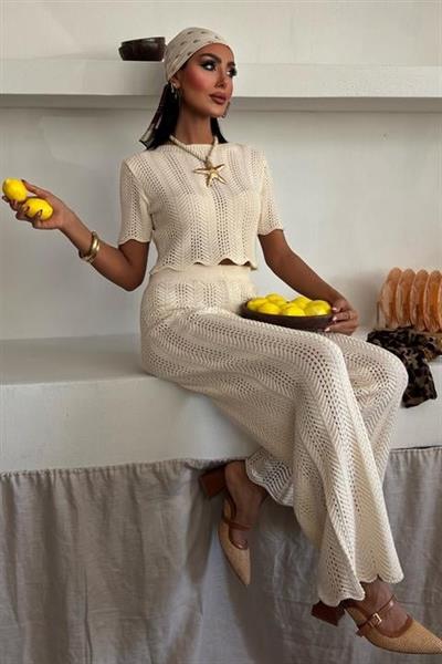 Triko Bluz Pantolon İkili Takım 10084-025