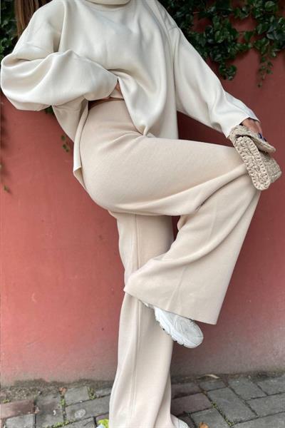 Triko Pantolon - Krem