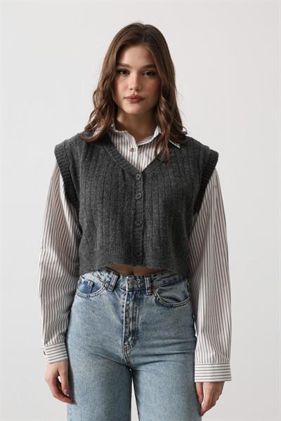 Trikolu Çizgili Gömlek - Pembe