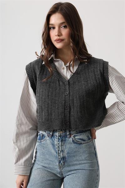 Trikolu Çizgili Gömlek - Pembe