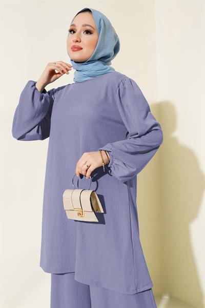 Tunik Pantolon Alt Üst Takım 6663 - Lila